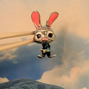 Pink-Eared bunny rabbit Judy hoops zootopia  Charm bead